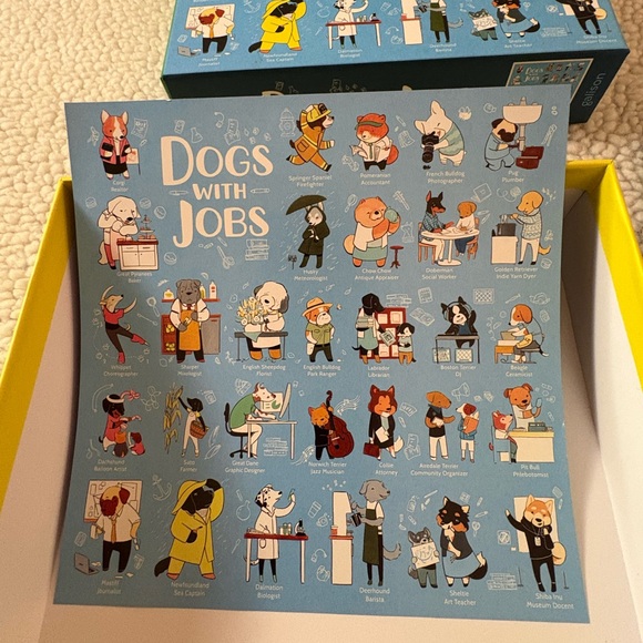 Galison Dogs with Jobs 500 Piece Puzzle - Blue - Picture 8 of 8